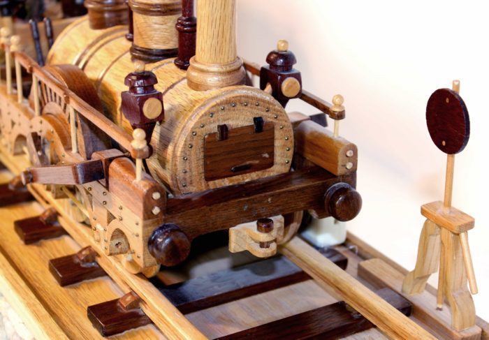 Front view of the three car 1835 Locomotive
