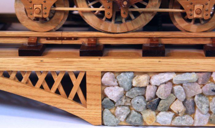 Tretle section detailed in the woodworking plan for the 1835 Locomotive