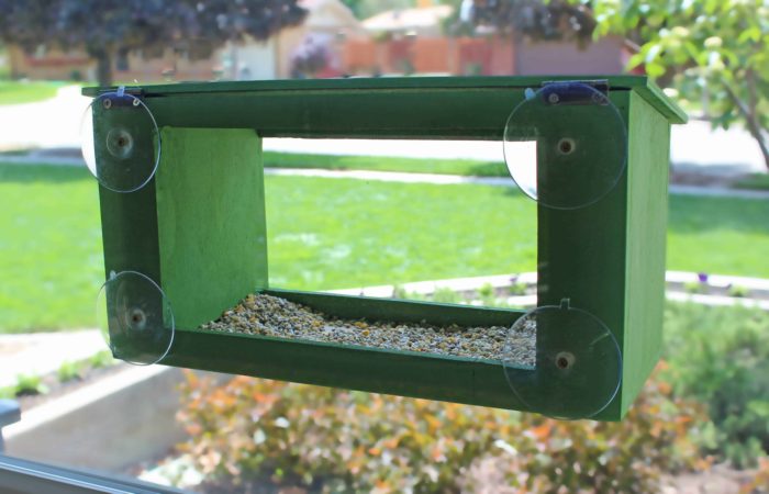 One of four bird sturctures from woodworking plans