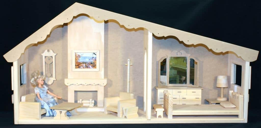 Two Room Barbie ® House & Furniture Woodworking Plans