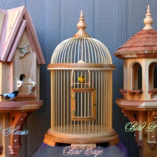 Full size woodworking patterns for building bird items