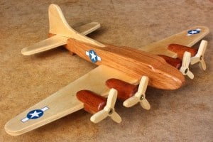 Woodworking plans for an airplane in hardwoods
