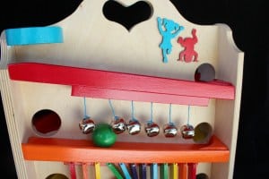 Great ball action for children, a toy crafted from wood