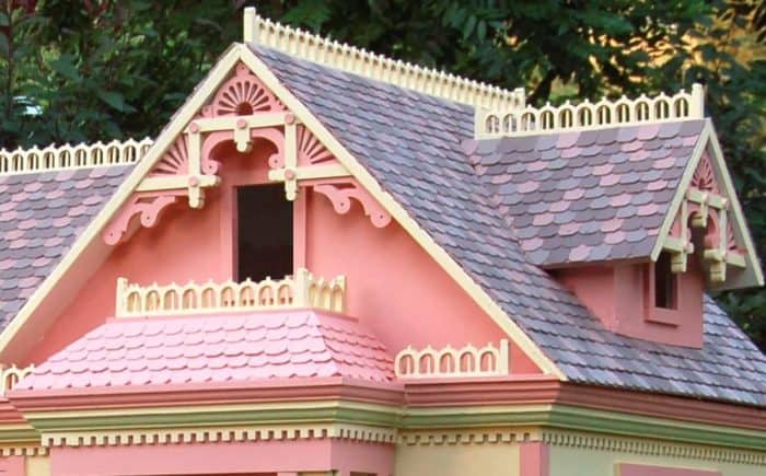 Shingles and railing work are in full size patterns