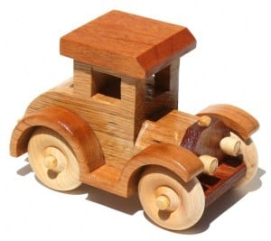 A fun wood car is easy to make by following the woodworking platterns