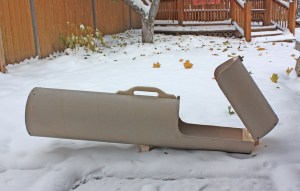 Animal trap built from a Forest Street Designs woodworkilng plan