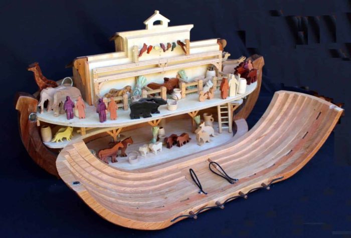 Noah's Ark interior showing many features that can be build from the plan's patterns