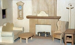 Full size patterns for making each furniture piece