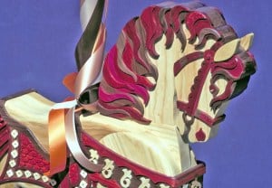 Add ribbons for a carousel look. Purple Heart and Padauk used with Walnut and White Ash
