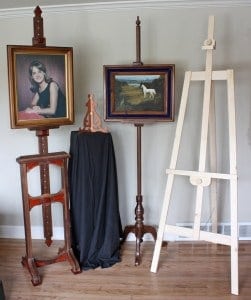 Stands for art, pictures, displays, books