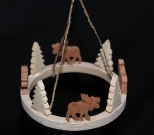 One of many detail features in the lodge woodworking plan