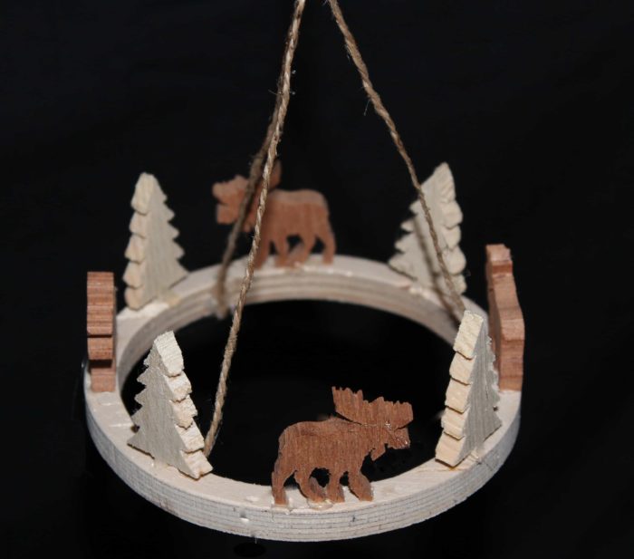 One of many detail features in the lodge woodworking plan