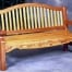 Wood Bench in wood, Redwood and Cedar, outdoor woods shown