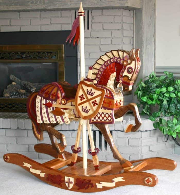 The vivid colors are all from different hardwoods, right from Knights of the Roundtable