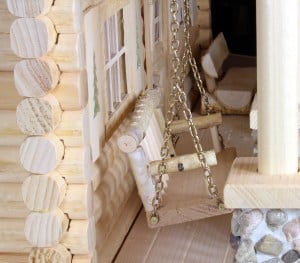 Construction is easy with log walls like Lincoln Logs