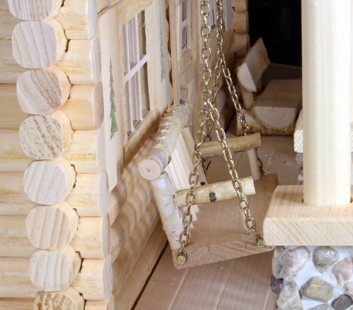 Construction is easy with log walls like Lincoln Logs