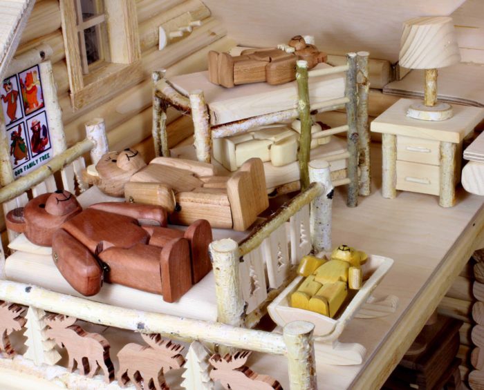 Bedroom in the Bear Family Lodge woodworking plan