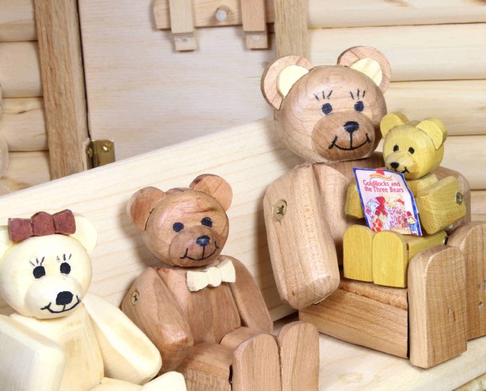 Bears arms, legs and heads move. Children adore them