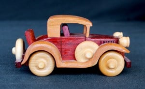 Car with a working rumble seat from the Plump'N'Tuff wood plan set