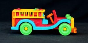 A fire engine plan from the Plump'N'Tuff woodworking plan set