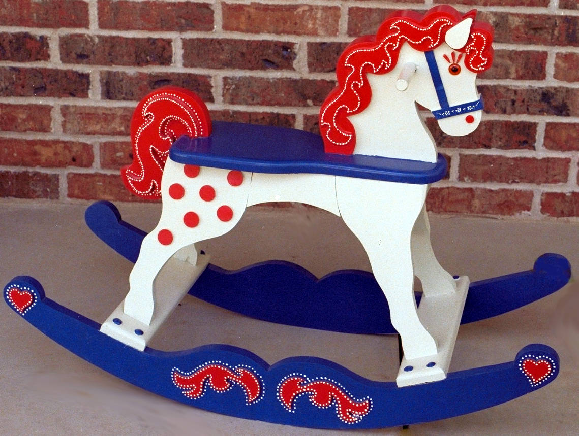Woodworking plan for an easy to make rocking horse. Children love this
