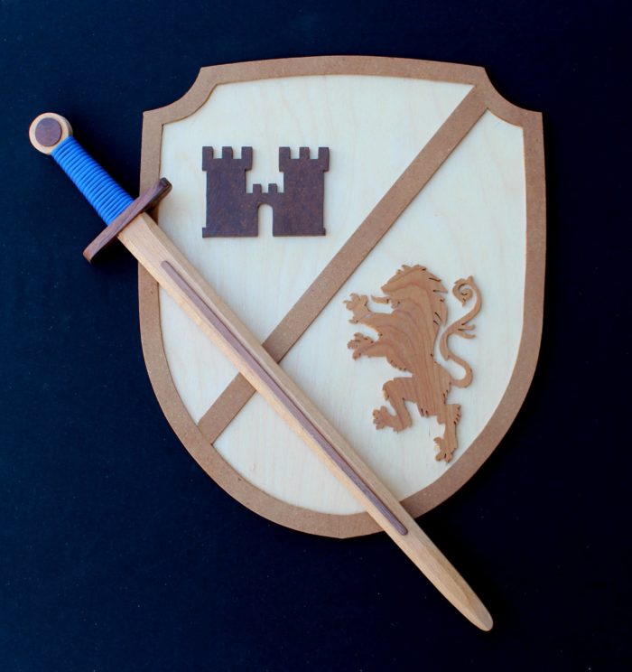 Child's size sword and shield woodworking plan
