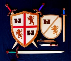 Full set of swords and shields woodworking plan group
