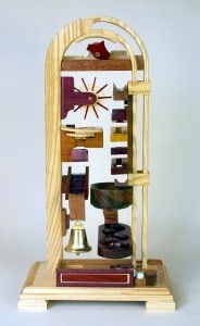 Side view of a two sided marble device