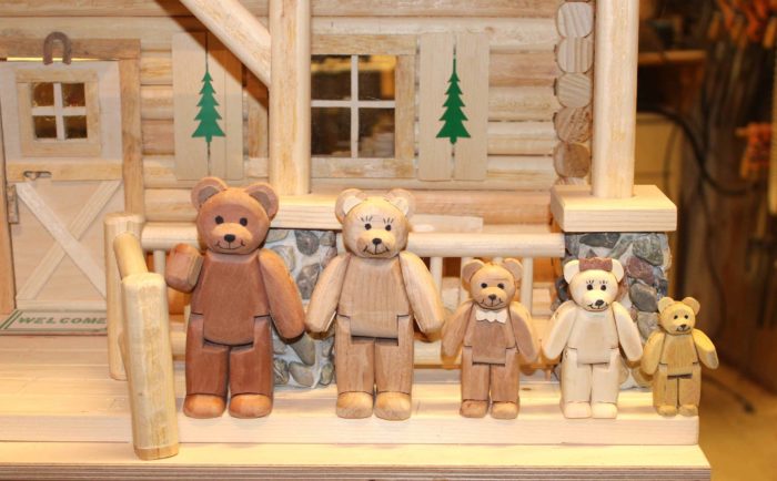 Papa, Mama, the twins and baby bear all with working limbs