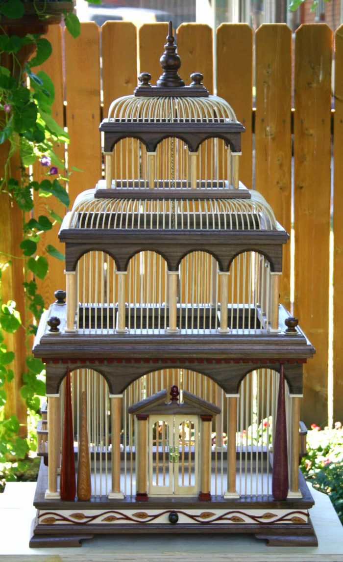 Great home for small birds. A drawer pulls from the bottom for cleaning