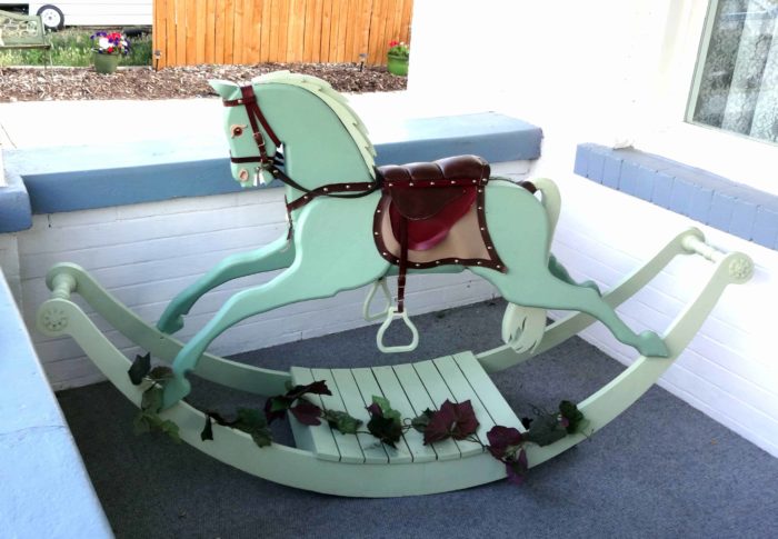 Victorian Rocking Horse from wood plans. Has the option of building using real horse hair for the mane and tail