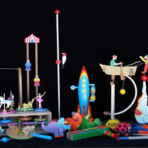 Over a dozen fun action toys inspired by vintage products from Europe