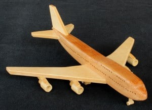 Wood working plan for a 747 from a large plan set