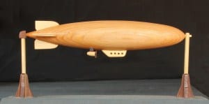 Airship representing early aviation from a woodworking package