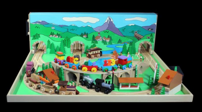 Dozens of small projects make up the giant train wood plan package