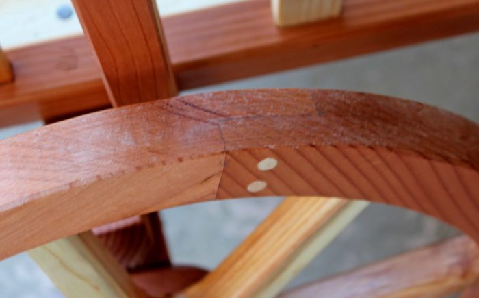 Wood rim joint on the Garden Cart woodworking plan