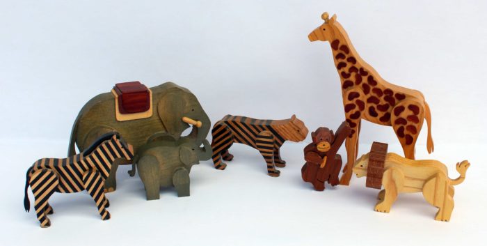 Animals that go with the Circus Train woodworking plan