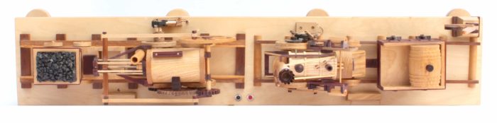Overhead view of the First Trains woodworking plan