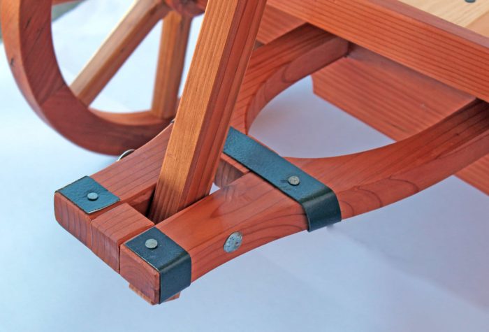 Garden Cart woodworking plan handle in steering joint