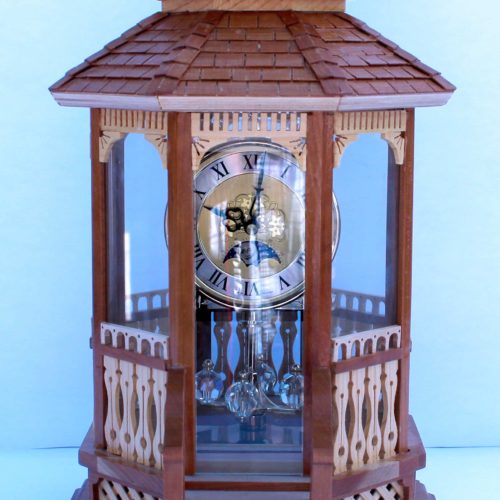 Gazebo Clock woodworkilng plan. Enclosed in glass