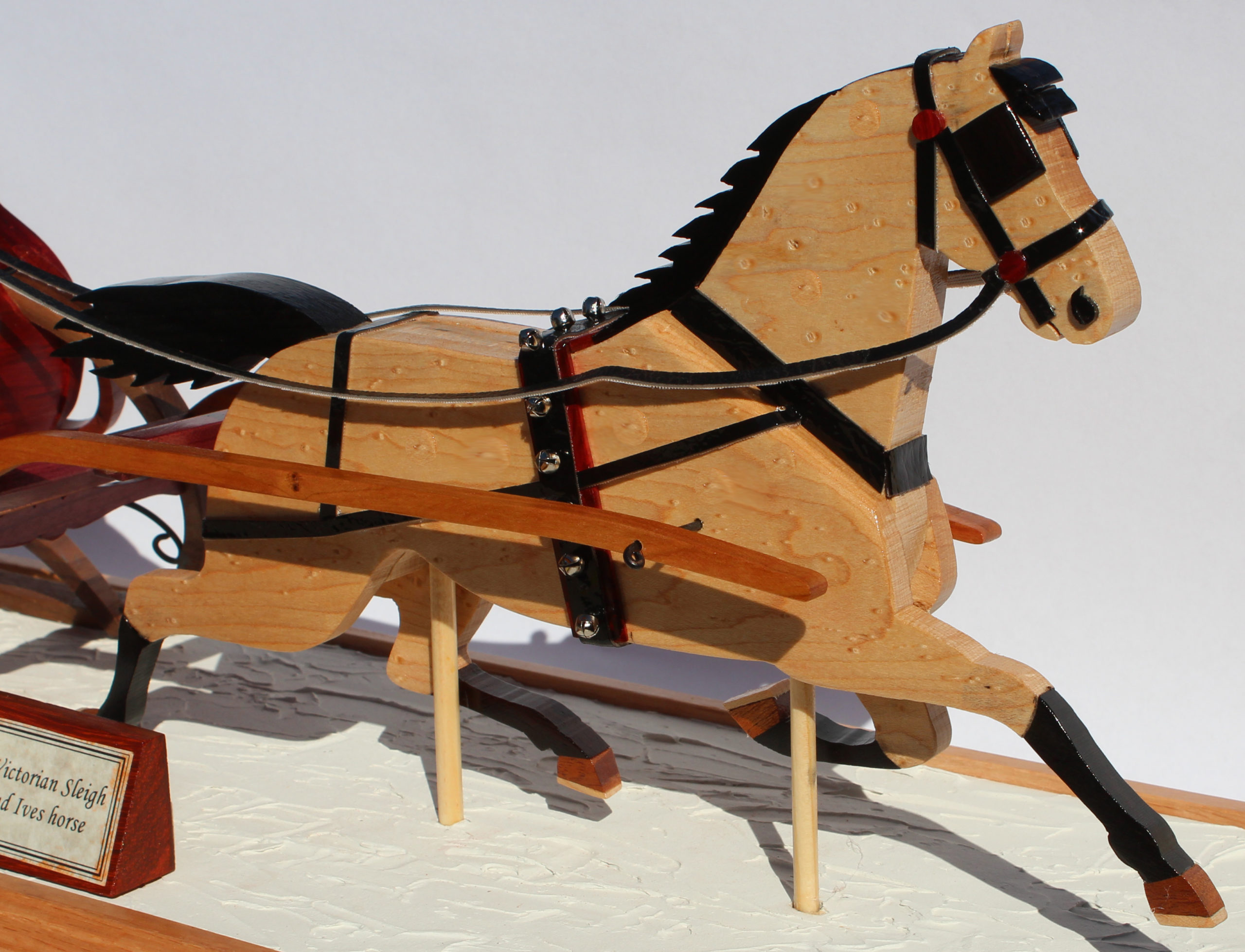 LEGO Duplo Block RED REINDEER SANTA'S SLEIGH HORSE PONY HARNESS Piece 