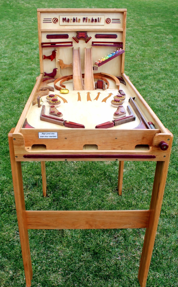 Pinball game woodworking plan full view